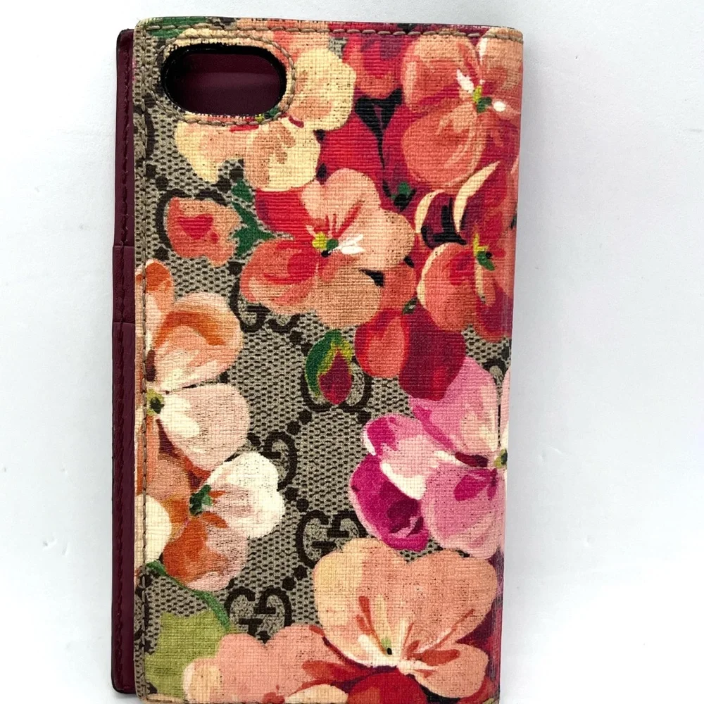 Gucci Blooms GG Canvas Wallet Phone Case iPhone 7/8/SE Floral